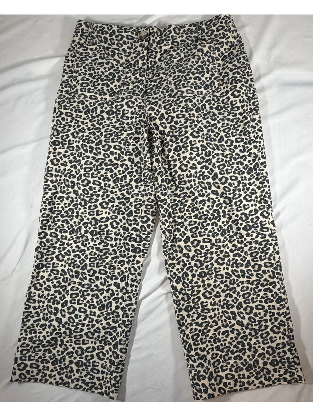 Nicole Miller Leopard Print Straight-Leg Pants, Women's 12